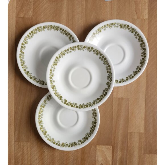 4- Spring Blossom Crazy Daisy Saucers, Vintage Corelle - Picture 1 of 6